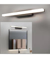 Applique Moderno Nero Lampada Parete Led 9w 4000k Luce Specchio Bagno Vetro Satinato