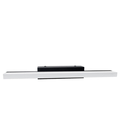 Applique Moderno Nero Lampada Parete Led 9w 4000k Luce Specchio Bagno Vetro Satinato