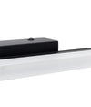 Applique Moderno Nero Lampada Parete Led 9w 4000k Luce Specchio Bagno Vetro Satinato