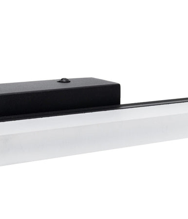 Applique Moderno Nero Lampada Parete Led 9w 4000k Luce Specchio Bagno Vetro Satinato