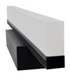 Applique Moderno Nero Lampada Parete Led 9w 4000k Luce Specchio Bagno Vetro Satinato