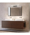 Applique Moderno Nero Lampada Parete Led 9w 4000k Luce Specchio Bagno Vetro Satinato