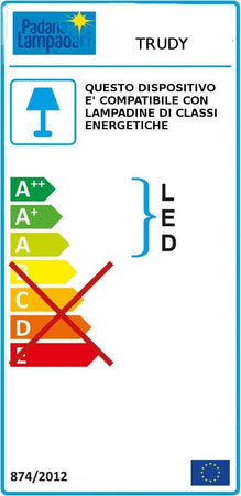 Applique-moderno-Padana-Lampadari-TRUDY-SPECIAL-273-A2-FO-E14-LED-vetro-lampada-parete