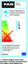 Applique-moderno-PAN-International-CAM-EST444-LED-alluminio-lampada-parete