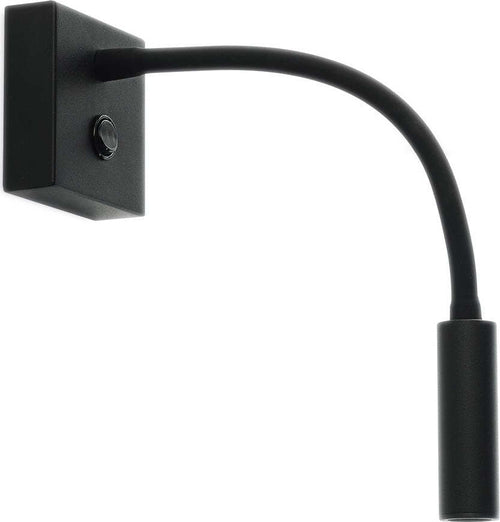 Applique-moderno-Pan-International-LONDON-LED-alluminio-lampada-parete-orientabile