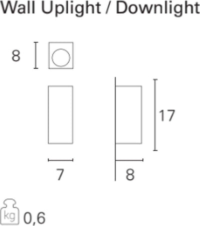 Applique-moderno-Pan-International-MARK-EST01026-GU10-LED-biemissione-lampada-parete