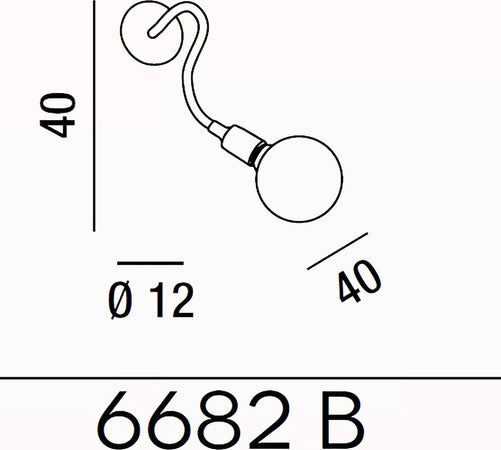 Applique-moderno-Perenz-BULBO-6682-B-LED-E27-lampada-parete-braccio-orientabile-metallo-gomma
