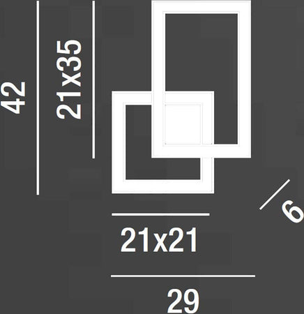 Applique-moderno-Perenz-CROSS-6598-N-CT-LED-nero-lampada-parete