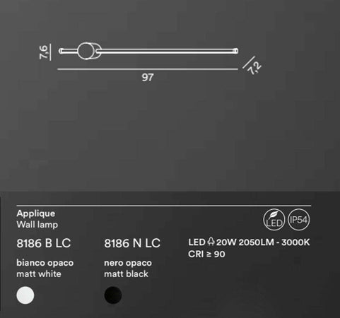 Applique-moderno-Perenz-illumina-CLOCK-8186-LED-metallo-lampada-parete