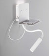 Applique-moderno-Perenz-LEVEL-6636-LED-USB-9W-456LM-3000°K-lampada-parete-bianco-nero-braccio-flessibile-IP20