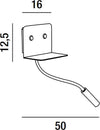 Applique-moderno-Perenz-LEVEL-6636-LED-USB-9W-456LM-3000°K-lampada-parete-bianco-nero-braccio-flessibile-IP20