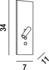 Applique-moderno-Perenz-PLATE-6638-B-LC-LED-lampada-parete-dimmerabile-spot-orientabile-doppia-accensione