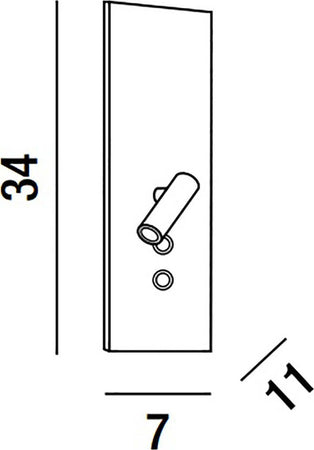 Applique-moderno-Perenz-PLATE-6638-B-LC-LED-lampada-parete-dimmerabile-spot-orientabile-doppia-accensione