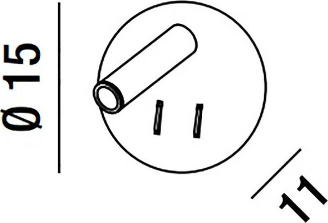 Applique-moderno-Perenz-PLUG-6702-B-LC-LED-lampada-parete-orientabile-doppia-accensione