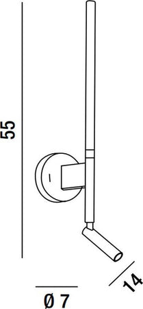Applique-moderno-Perenz-RAMON-6654-B-LC-LED-metallo-lampada-parete-spot-orientabile