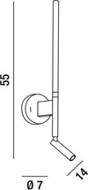 Applique-moderno-Perenz-RAMON-6654-N-LC-LED-metallo-lampada-parete-spot-orientabile