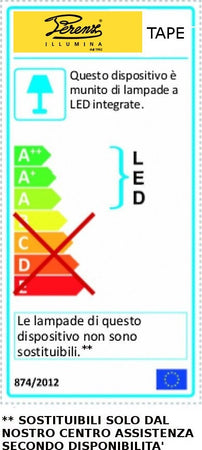 Applique-moderno-Perenz-TAPE-6858-B-CT-LED-alluminio-acrilico-lampada-parete
