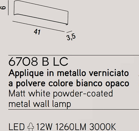 Applique-moderno-Perenz-WAY-6708-B-LC-LED-41CM-lampada-parete-biemissione-metallo