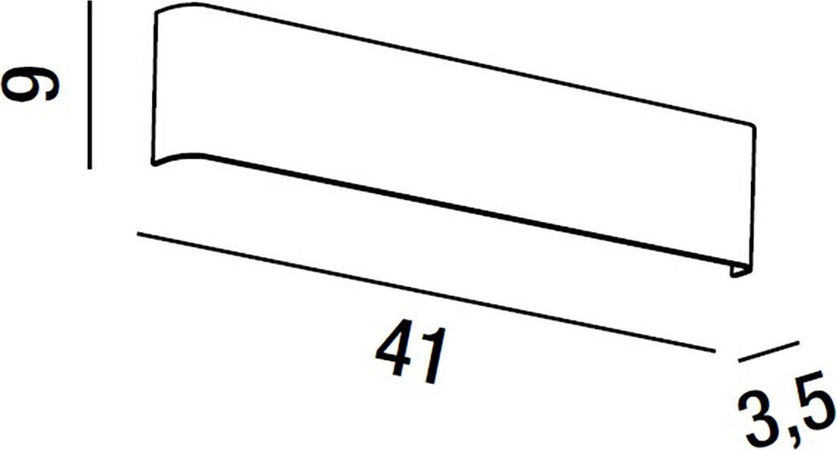 Applique-moderno-Perenz-WAY-6708-N-LC-LED-41CM-lampada-parete-biemissione-metallo