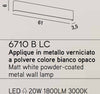 Applique-moderno-Perenz-WAY-6710-B-LC-LED-61CM-lampada-parete-biemissione-metallo