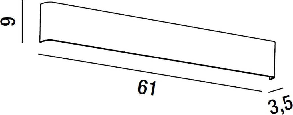 Applique-moderno-Perenz-WAY-6710-N-LC-LED-61CM-lampada-parete-biemissione-metallo