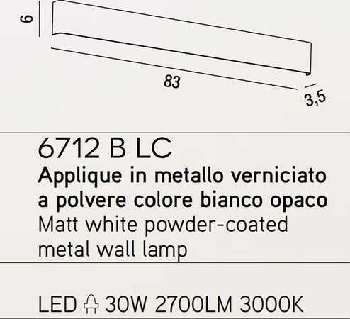 Applique-moderno-Perenz-WAY-6712-B-LC-LED-83CM-lampada-parete-biemissione-metallo