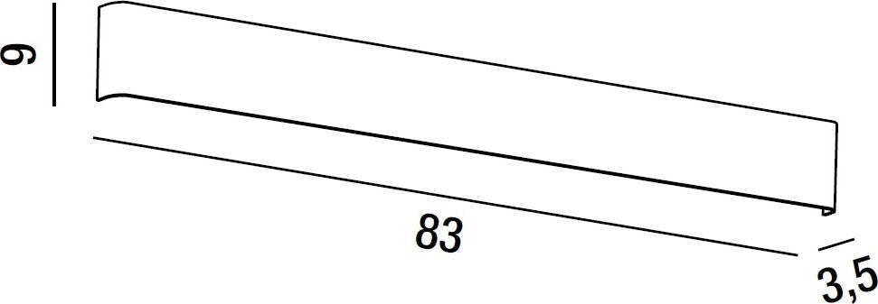 Applique-moderno-Perenz-WAY-6712-N-LC-LED-83CM-lampada-parete-biemissione-metallo
