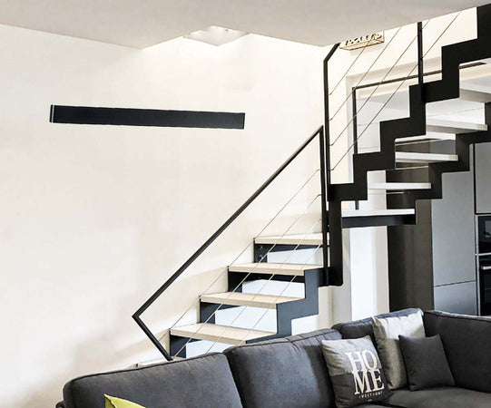 Applique-moderno-Perenz-WAY-6713-N-LC-LED-110CM-lampada-parete-biemissione-metallo