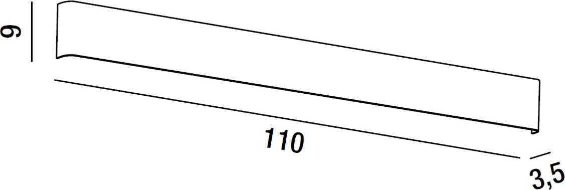 Applique-moderno-Perenz-WAY-6713-N-LC-LED-110CM-lampada-parete-biemissione-metallo
