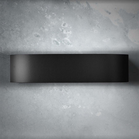 Applique-moderno-Promoingross-HANDLES-A22-NE-LED-metallo-nero-lampada-parete-monoemissione