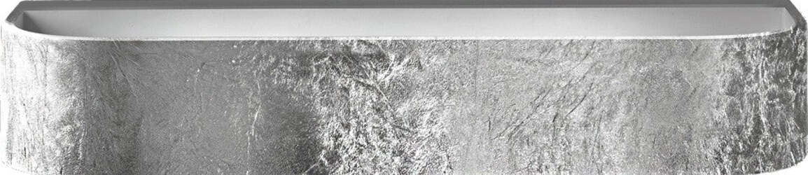 Applique-moderno-Promoingross-HANDLES-A22-SF-LED-metallo-foglia-argento-lampada-parete-monoemissione