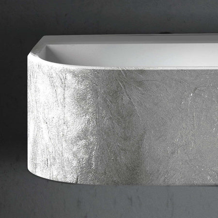 Applique-moderno-Promoingross-HANDLES-A22-SF-LED-metallo-foglia-argento-lampada-parete-monoemissione