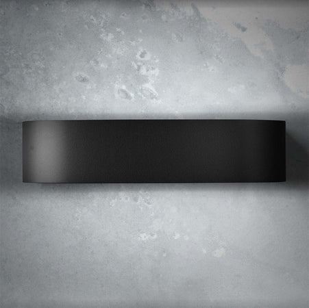 Applique-moderno-Promoingross-HANDLES-A32-NE-LED-metallo-nero-lampada-parete-moderna-biemissione