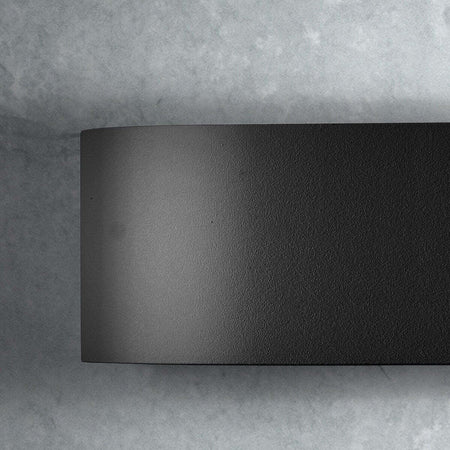 Applique-moderno-Promoingross-HANDLES-A32-NE-LED-metallo-nero-lampada-parete-moderna-biemissione