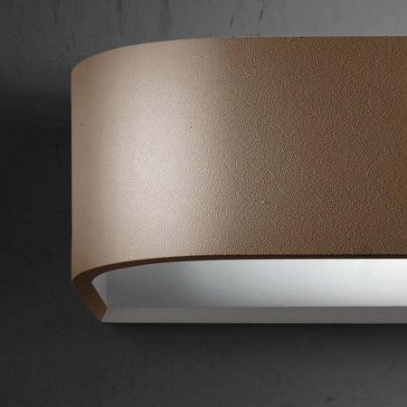 Applique-moderno-Promoingross-HANDLES-A32-RU-LED-metallo-ruggine-lampada-parete-classica-biemissione