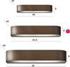 Applique-moderno-Promoingross-HANDLES-A32-RU-LED-metallo-ruggine-lampada-parete-classica-biemissione