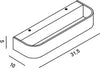Applique-moderno-Promoingross-HANDLES-A32-WH-LED-metallo-lampada-parete-biemissione