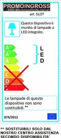 Applique-moderno-Promoingross-SLOT-A60-WH-LED-metallo-metacrilato-lampada-parete