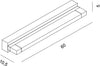 Applique-moderno-Promoingross-SLOT-A60-WH-LED-metallo-metacrilato-lampada-parete