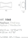 Applique-moderno-Selene-illuminazione-IONICA-1068-011-025-002-R7s-LED-metallo-vetro-biemissione-lampada-parete