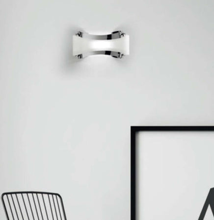 Applique-moderno-Selene-illuminazione-IONICA-1069-025-002-011-R7s-LED-metallo-vetro-biemissione-lampada-parete