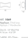 Applique-moderno-Selene-illuminazione-IONICA-1069-025-002-011-R7s-LED-metallo-vetro-biemissione-lampada-parete