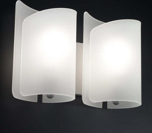 Applique-moderno-Selene-illuminazione-PAPIRO-0378-2-053-E27-LED-vetro-lampada-parete