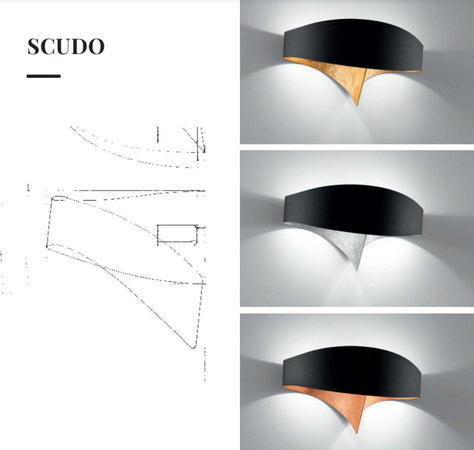 Applique-moderno-Selene-illuminazione-SCUDO-1003-G9-LED-acciaio-lampada-parete