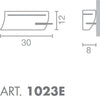 Applique-moderno-Selene-illuminazione-VULTUR-1023E-E27-LED-acciaio-lampada-parete