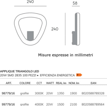 Applique-moderno-Sovil-DAPHNE-98779-99779-LED-IP65-alluminio-lampada-parete