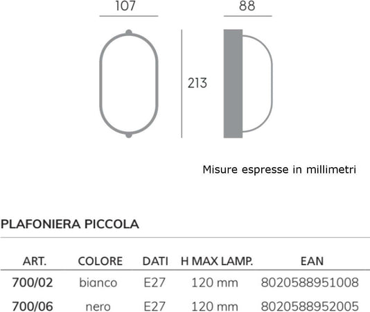 Applique-moderno-Sovil-illuminazione-INDUSTRIALE-OVALE-700-E27-LED-alluminio-lampada-parete-soffitto