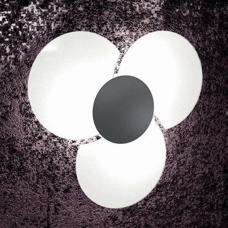 Applique-moderno-Top-Light-CLOVER-1114-45-CR-SA-GA-E27-LED-vetro-lampada-parete