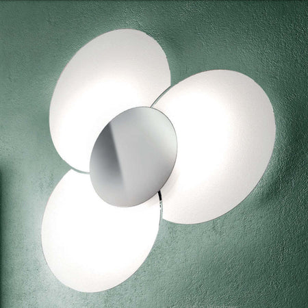 Applique-moderno-Top-Light-CLOVER-1114-45-CR-SA-GA-E27-LED-vetro-lampada-parete