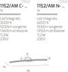 Applique-moderno-Top-Light-CURVED-1152-AM-CR-LED-metallo-lampada-parete